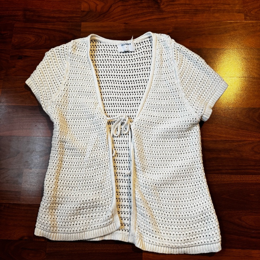 Old Navy Cream Knit Cardigan